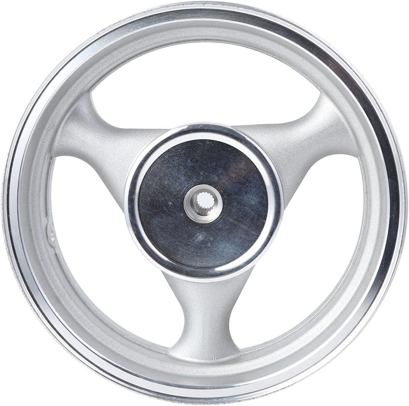 Minho Rear Side Drum Brake Motorcycle 13 Inch Mt3.50x13 Wheel Hub in Steel Material Compatible with Chinese 4-stroke GY6 Engine Scooter Mopeds Jonway 125cc,Silver Color - Image 2